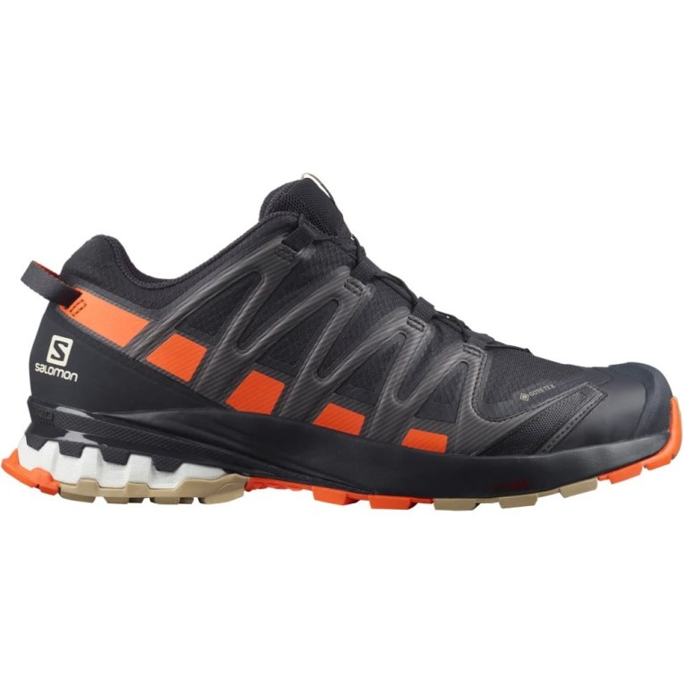 Tenis Para Trail Running Salomon Xa Pro 3d V8 GTX Hombre Negros Naranjas | MX MCGP095